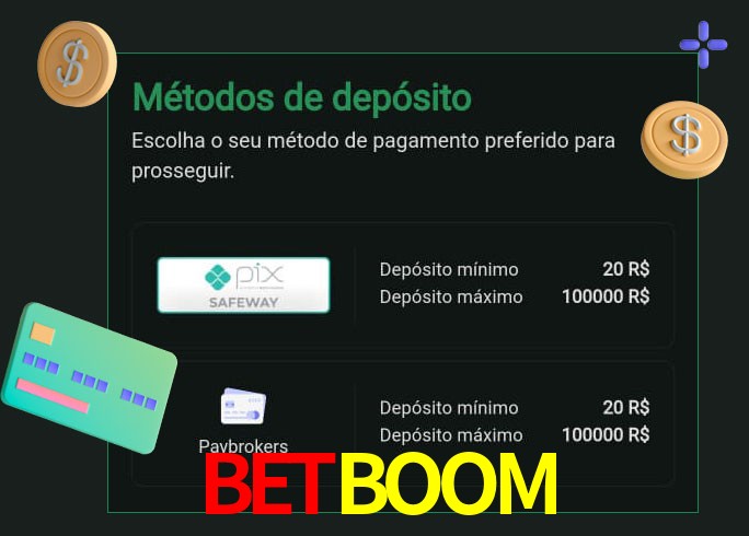 O cassino BETBOOMbet oferece uma grande variedade de métodos de pagamento
